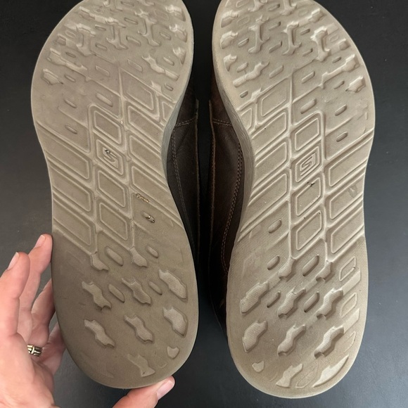 Skechers On the Go Boat Shoe GoGa Max Brown Leather Lace Up Men Size 11 Casual - Picture 8 of 9